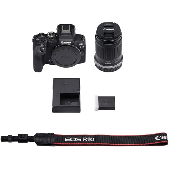 Open Box Canon EOS R10 24.2MP RF-S18-150 F/3.5-6.3 IS STM Mirrorless Camera (APS-C Sendor, 4K UHD Video) for Wedding & Content Creators - Black