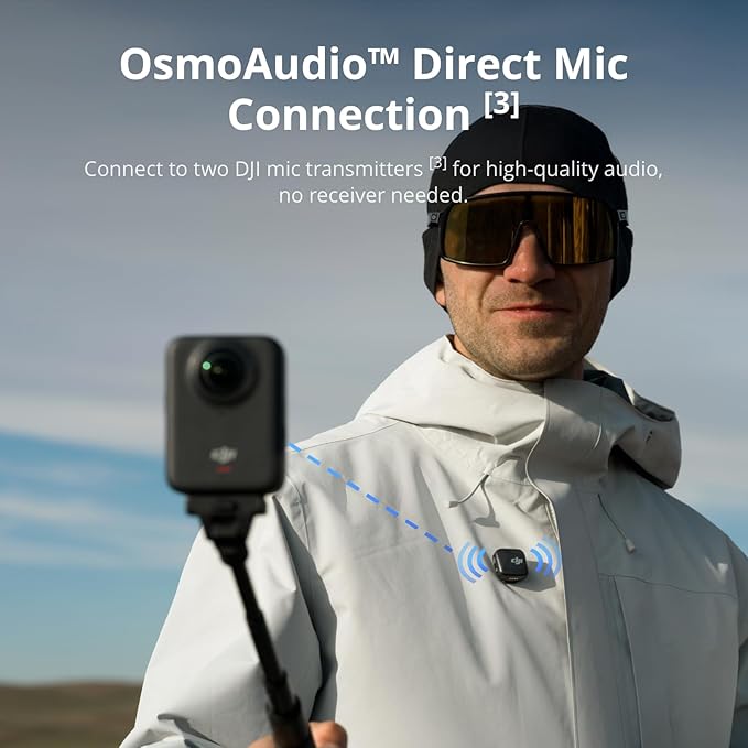 DJI Osmo 360 Adventure Combo,360 Camera With 1-Inch 360° Imaging, Native 8K 360° Video, 4K/120fps & 170° Boost Video, 120MP 360° Photo, 100-Min 8K Recording, Waterproof, Action Camera for Sports, Vlog