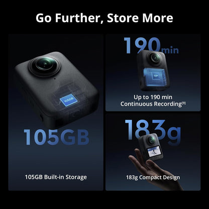 DJI Osmo 360 Adventure Combo,360 Camera With 1-Inch 360° Imaging, Native 8K 360° Video, 4K/120fps & 170° Boost Video, 120MP 360° Photo, 100-Min 8K Recording, Waterproof, Action Camera for Sports, Vlog