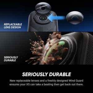 Insta360 X5 – Waterproof 8K 360° Action Camera, Leading Low Light, Invisible Selfie Stick Effect, Rugged and Replaceable Lens, 3-Hour Battery, Built-in Wind Guard, Stabilization, Triple AI Chip Design