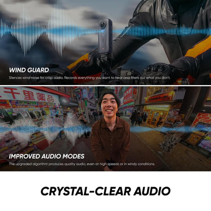 Insta360 X4 Air - Lightweight 165g 8K 360 Camera, Invisible Selfie Stick Effect, Replaceable Lenses, Shoot First & Frame Later, Built-in Wind Guard, FlowState Stabilization, AI-Powered App