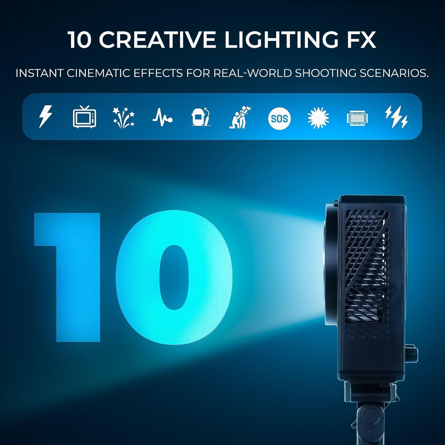 Digitek Lite (DCL 400WBC Combo) 330W Bi Color COB LED Continuous Light with Reflector & Bowens Mount, 10 Fx Effects, 0-100% Dimming, 2700K-6500K Color Temp, 26860LM, 95+ CRI, for Photo & Video Shoots