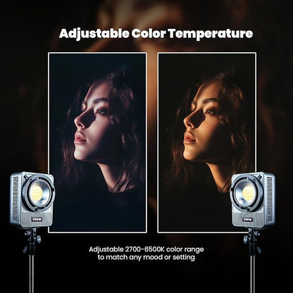 HIFFIN HF-350PRO Wonder Series 350W LED Video Light | 25,800lm Ultra Bright | CRI 95+ | CCT 2700K-6500K | Bowens Mount | App Control | Professional Light for Photography, Videos & Studio Use