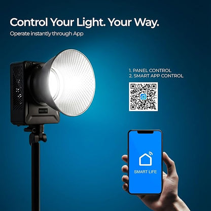Digitek Lite (DCL 400WBC Combo) 330W Bi Color COB LED Continuous Light with Reflector & Bowens Mount, 10 Fx Effects, 0-100% Dimming, 2700K-6500K Color Temp, 26860LM, 95+ CRI, for Photo & Video Shoots