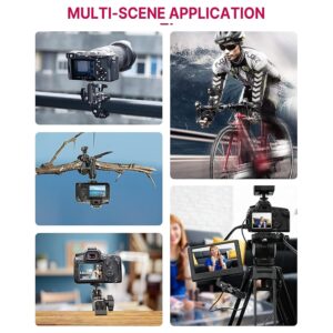 ULANZI Super Clamp Camera Clamp Mount Monitor 360° Ballhead Magic Arm Double Ball Head Adapter with 1/4"-20 & 3/8"-16 Thread for Canon Nikon DSLR Camera/Gopro/LED Lights/Ronin-M/Ronin MX