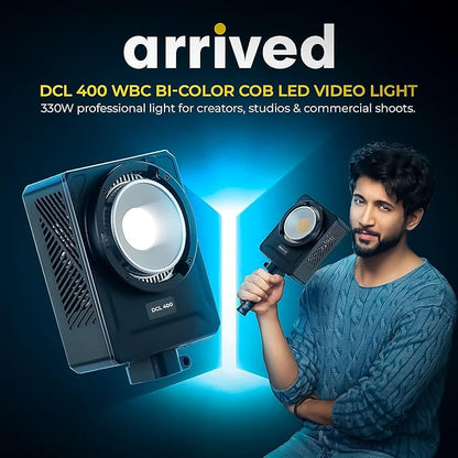 Digitek Lite (DCL 400WBC Combo) 330W Bi Color COB LED Continuous Light with Reflector & Bowens Mount, 10 Fx Effects, 0-100% Dimming, 2700K-6500K Color Temp, 26860LM, 95+ CRI, for Photo & Video Shoots