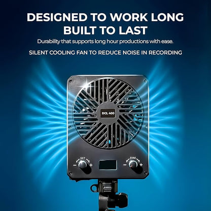 Digitek Lite (DCL 400WBC Combo) 330W Bi Color COB LED Continuous Light with Reflector & Bowens Mount, 10 Fx Effects, 0-100% Dimming, 2700K-6500K Color Temp, 26860LM, 95+ CRI, for Photo & Video Shoots