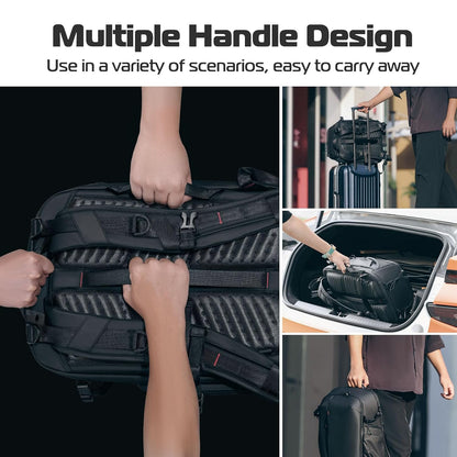 ULANZI Camera Backpack Professional Bag, Water-Resistant Photography Camera Case Anti Theft Travel for Photographers DSLR Mirrorless Camera Lens Tripod Holder 16" Laptop Black 22L