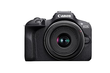 Open Box Canon EOS R100 24.1 MP Mirrorless Camera (Black) with RF-S18-45mm f/4.5-6.3 is STM Optical Zoom Lens | 4k Video