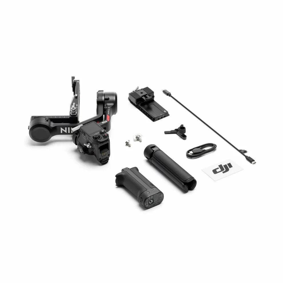 DJI RS 4 Combo, 3-Axis Gimbal Stabilizer for DSLR and Mirrorless Cameras Canon/Sony/Panasonic/Nikon/Fujifilm, Native Vertical Shooting, 2-Mode Switch Joystick, Teflon Axis Arms
