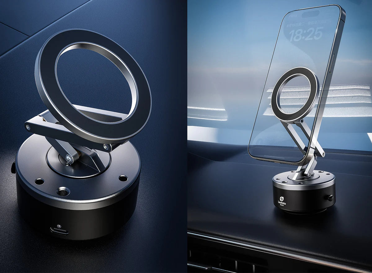 Leofoto PM-04 Magnetic Phone Mount with Electric Suction Cup