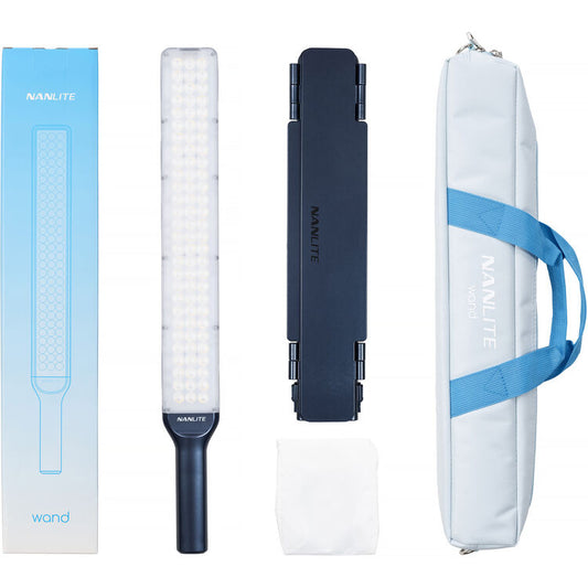 NANLITE Wand 30W RGB Full-Color Handheld Fill Light, 2700-7500K Dual Color Temperature, Bluetooth App Control, Suitable for Vlogging/Livestreaming/Portrait Photography
