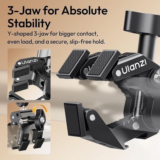 ULANZI CO78 22" Magic Arm with Super Clamp Desk C Clamp, 1kg Load Articulating Arm, Overhead Phone Mount Holder for Compact Camera, Action Camera, Small Video Light, Cell Phone,Monitors