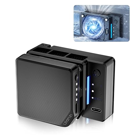 ULANZI CU01 Camera Cooler Kit for DSLR & Mirrorless, Semiconductor Cooling Fan with 3000mAh Magnetic Rechargeable Battery, 3 Speeds, Auto Temp Control Cooling for Video Recording (Battery+Cooler)