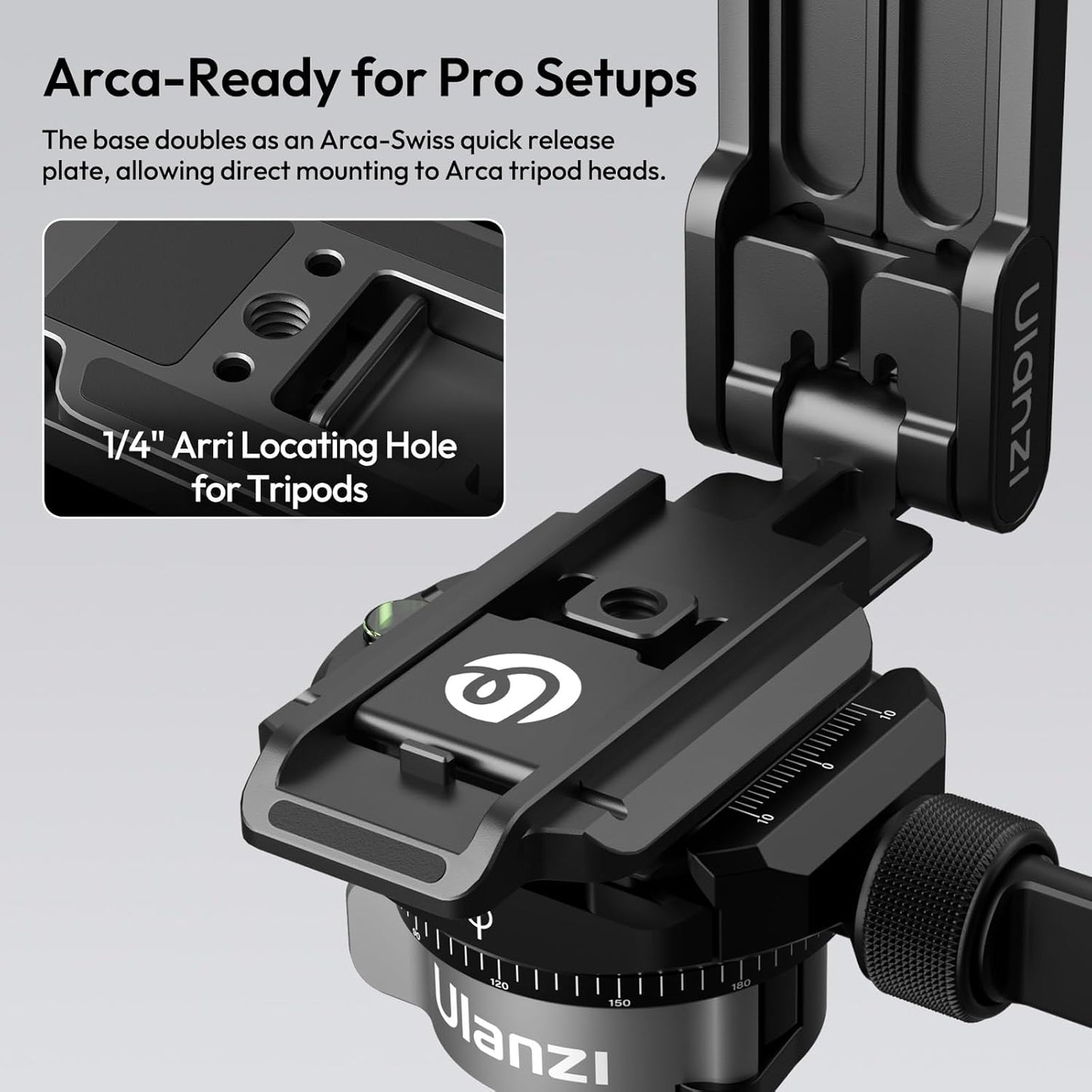 ULANZI MA38 Magnetic Phone Tripod for iPhone, Portable Phone Holder Mini Tripod for Magsafe with Double-Sided 1/4'' Screw Arca Uka Port Foldable Hook for iPhone 17/16/15/14/13/12, Travel Vlog Black | N52 Magnet, Back Magnet Base