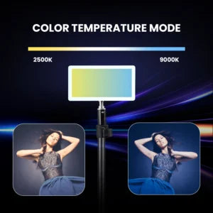 Hiffin Panel Light 50 Watt RGB Video Light, 2500K-9000K, CRI 95+, 7000mAh, 24 FX, 6600lux