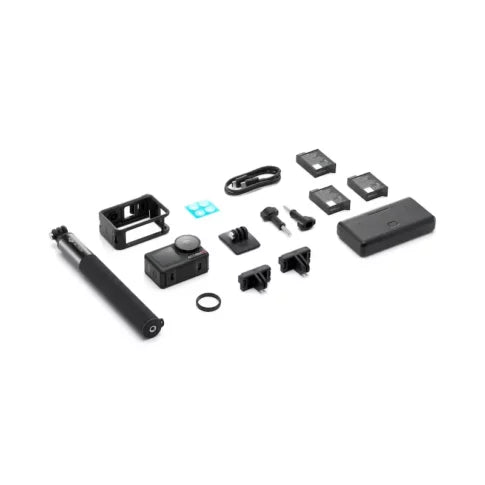 DJI Osmo Action 5 Pro Adventure Combo, Action Camera 4K with 1/1.3" Sensor, 12h Extended Battery Life with 3 Batteries, Stabilization, Dual OLED Touchscreens, Mini Action Camera for Travel, Vlog