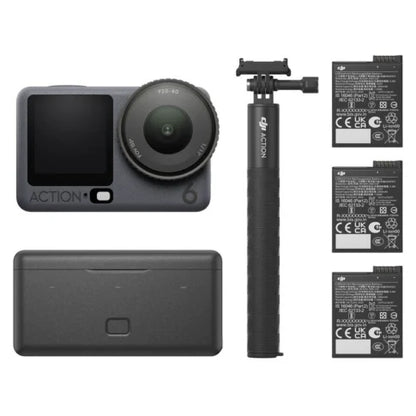 DJI Osmo Action 6 Adventure Combo, Action Camera with 1/1.1" Square Sensor, Variable Aperture of f/2.0–f/4.0, Cold-Resistant, 4hrs Battery, Action Camera 4K Ideal for Quick Capture of Exciting Moments