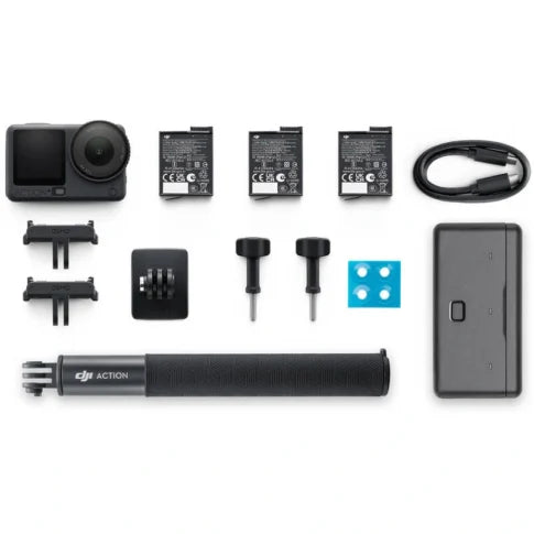 DJI Osmo Action 6 Standard Combo, Action Camera with 1/1.1" Square Sensor, Variable Aperture of f/2.0–f/4.0, Cold-Resistant, 4hrs Battery, Action Camera 4K Ideal for Quick Capture of Exciting Moments