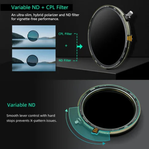 H&Y 82mm HD Nova-Series VND + CPL Filter With Magnetic Cap
