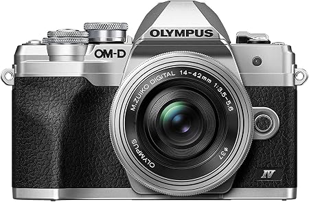 Olympus OM-D E-M10 Mark IV Mirrorless Digital Camera with 14-42mm Lens (Silver)