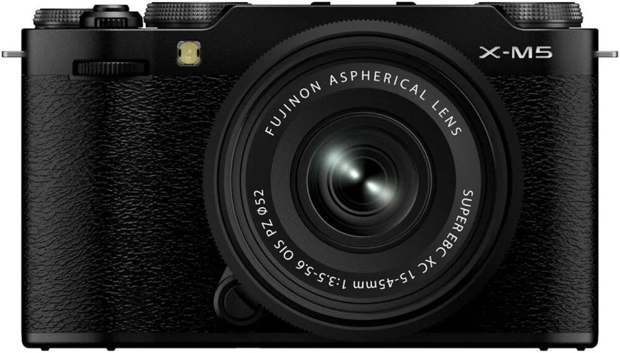 Fujifilm X-M5 26.1MP APS-C X-Trans CMOS 4 with 15-45 f/3.5-5.6 Lens|Retro Style mirrorless Compact Travel Camera|6.2k vlogging|High Speed Recording FHD 240fps|Advance AF for Street/Lifestyle