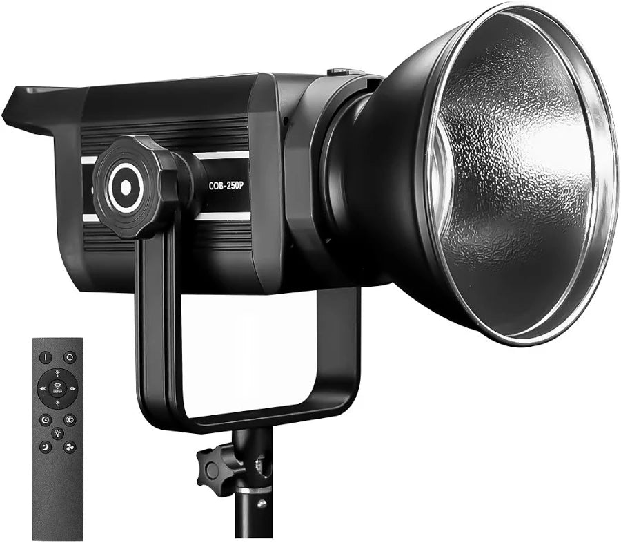 HIFFIN (COB-250P) 250W Bi-Color Continuous LED Video Light with 9 FX Modes, 2800K–6800K Adjustable, 10–100% Brightness Control, Remote Operated Studio Lighting for Photography & Videography