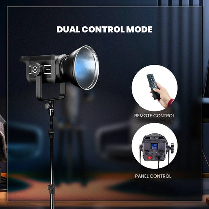 HIFFIN (COB-250P) 250W Bi-Color Continuous LED Video Light with 9 FX Modes, 2800K–6800K Adjustable, 10–100% Brightness Control, Remote Operated Studio Lighting for Photography & Videography