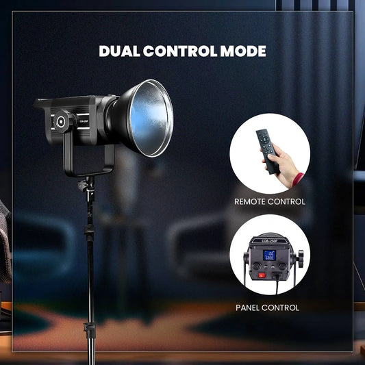 HIFFIN (COB-250P) 250W Bi-Color Continuous LED Video Light with 9 FX Modes, 2800K–6800K Adjustable, 10–100% Brightness Control, Remote Operated Studio Lighting for Photography & Videography