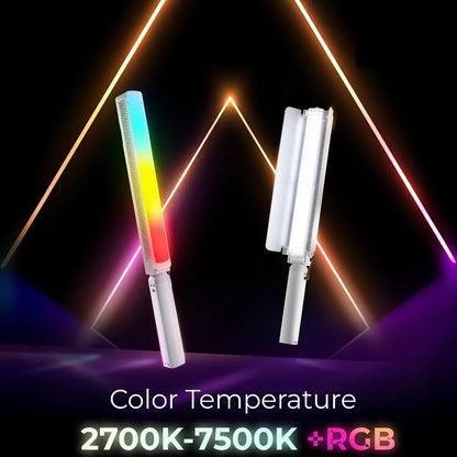 Digitek (DSL-1000 RGB) Handheld RGB LED Stick Light Wand with Barndoor, Battery Pack & Remote, 100W+80W RGB, 14 Special Effects, 0-360° HSI Full Color, 2700-7500K, CRI >97, for Photo & Videoshoots