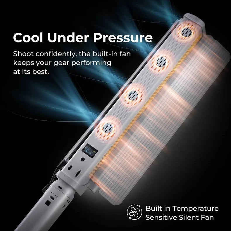 Digitek (DSL-1000 RGB) Handheld RGB LED Stick Light Wand with Barndoor, Battery Pack & Remote, 100W+80W RGB, 14 Special Effects, 0-360° HSI Full Color, 2700-7500K, CRI >97, for Photo & Videoshoots