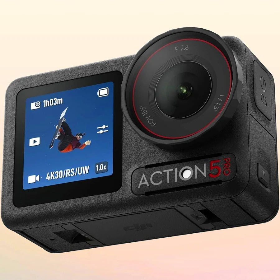 DJI Osmo Action 5 Pro Standard Combo, Waterproof Camera with 1/1.3" Sensor, 4K/120fps Video, Subject Tracking, Stabilization, Dual OLED Touchscreens, Action Camera 4K Ideal for Sports, Vlog