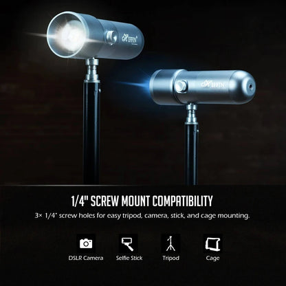 HIFFIN G-Flash RGB Photography Flashlight Portable Video Light LED Spotlight 7500mAh Battery 1–100% Dimming 4 Color Modes 20 GOBO Filters USB-C for Recording Studio Lighting, YouTube, Reels, Vlogging
