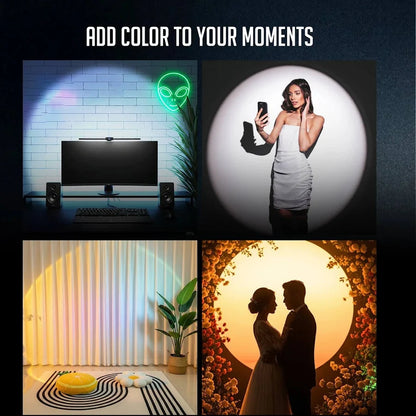 HIFFIN G-Flash RGB Photography Flashlight Portable Video Light LED Spotlight 7500mAh Battery 1–100% Dimming 4 Color Modes 20 GOBO Filters USB-C for Recording Studio Lighting, YouTube, Reels, Vlogging