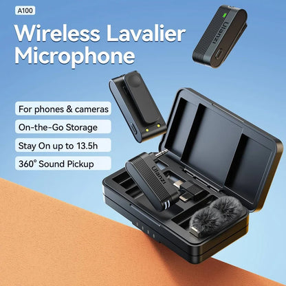 Key Highlights Key Highlights Key Highlights HIFFIN ULANZI A100 Wireless Lavalier Microphone Lapel Mic for Camera and Phone Microphone