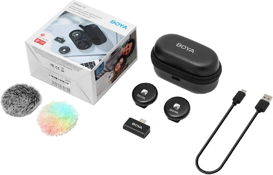 BOYA Omic-U Wireless Type-C Lavalier for Creators - White Microphone