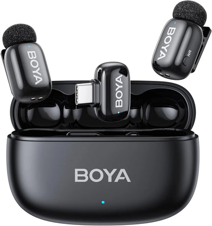 BOYA Mini 2 | Wireless mic for YouTube | Mic for Video Recording | Microphone for vlogging | Smart App Control with Strong Noise Reduction Upto -40dB, 48kHz/24-Bit Studio Sound Quality.
