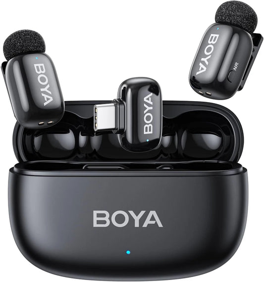 BOYA Mini 2 | Wireless mic for YouTube | Mic for Video Recording | Microphone for vlogging | Smart App Control with Strong Noise Reduction Upto -40dB, 48kHz/24-Bit Studio Sound Quality.
