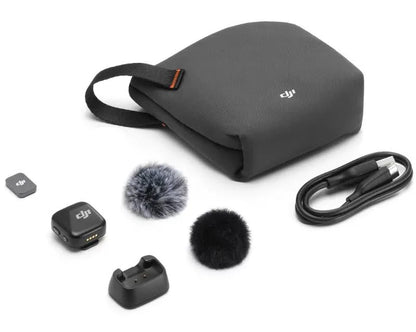 DJI Mic Mini (1 TX + 1 RX) Compact Wireless Microphone, Ultralight, Noise Cancelling, for Camera / iPhone / Android