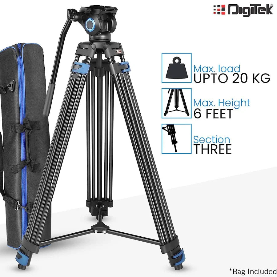 DIGITEK Platinum DPTR 605 VD Tripod (Black, Supports Up to 20000 ...more