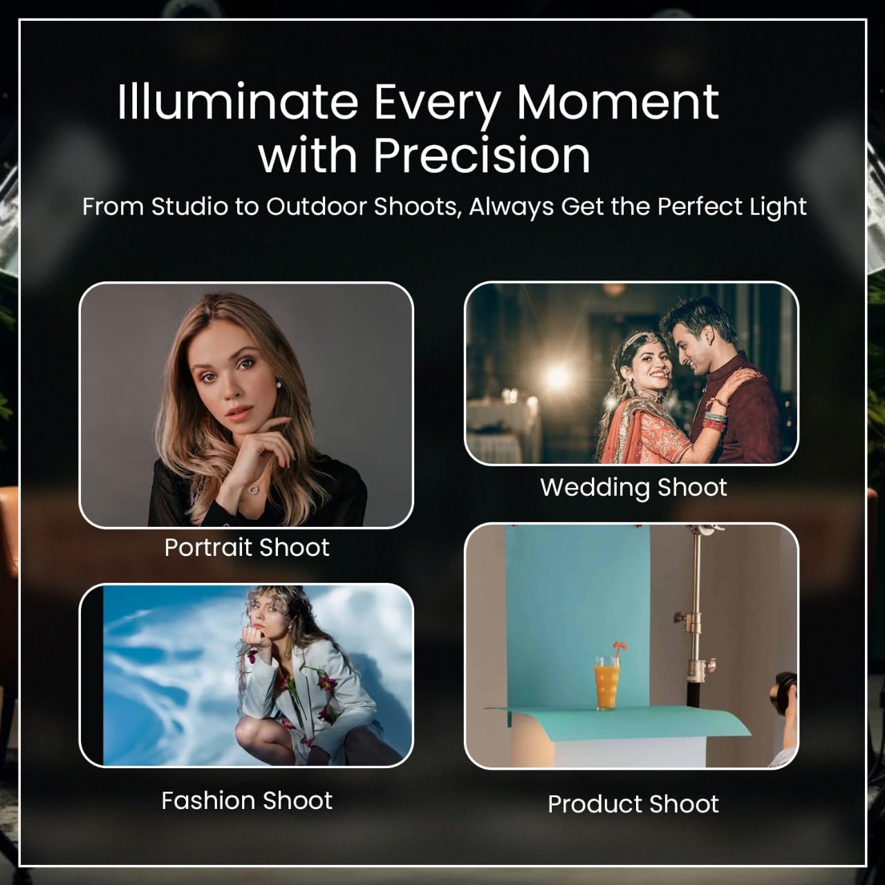 HIFFIN COB-120P Professional 120W LED Video Light for Studio Film Recording, 3200K-5600K Dimmable with Remote Control, Widely Used for Photography and Videography - Image 8