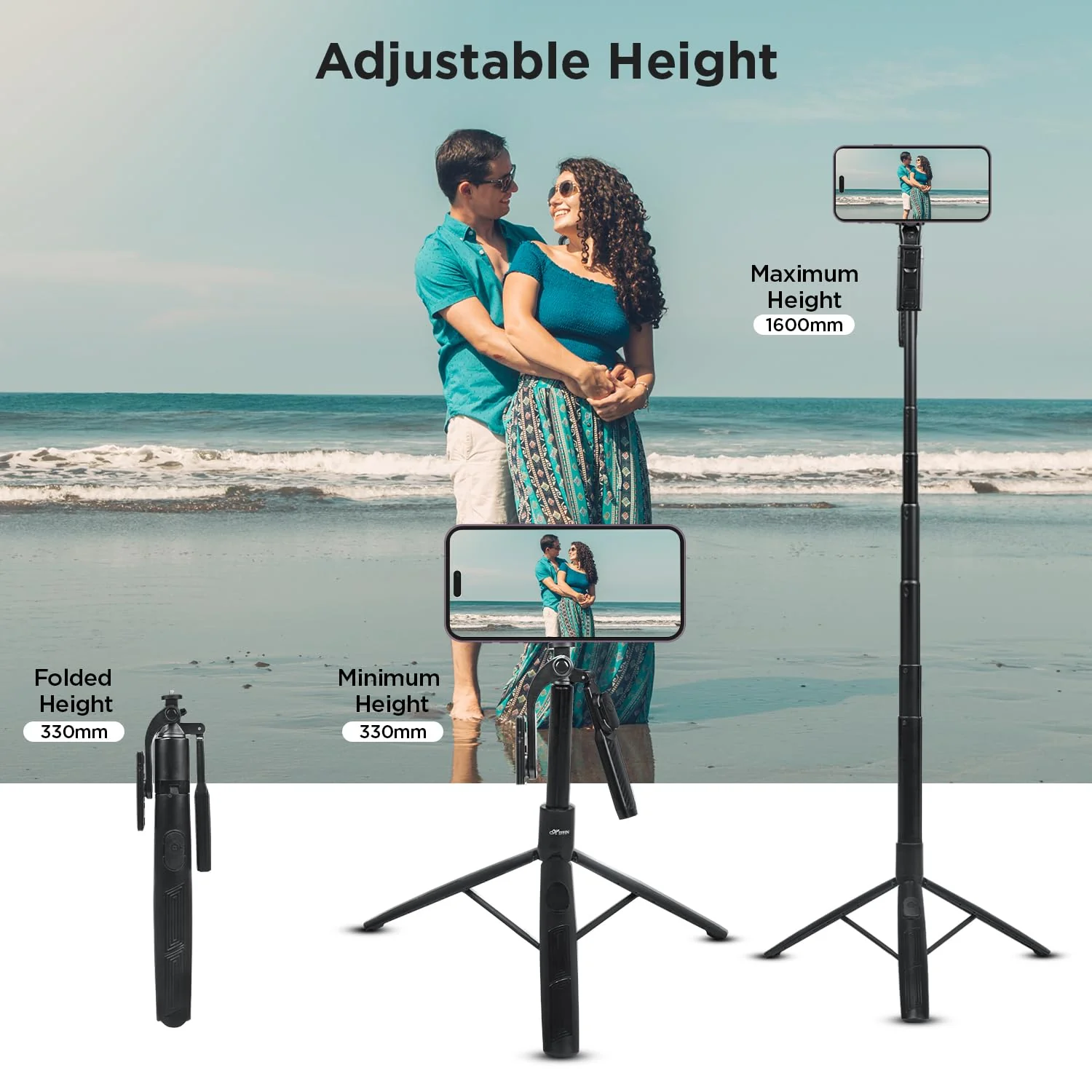 TELESIN Camera Clamp Handlebar Bike Mount 360° Double Ballhead Magic Arm with 1/4"-20 Thread for Motorcycle Monitor Canon Nikon DSLR/Gopro/LED Lights/Ronin-M/Ronin MX/Freefly - Image 6